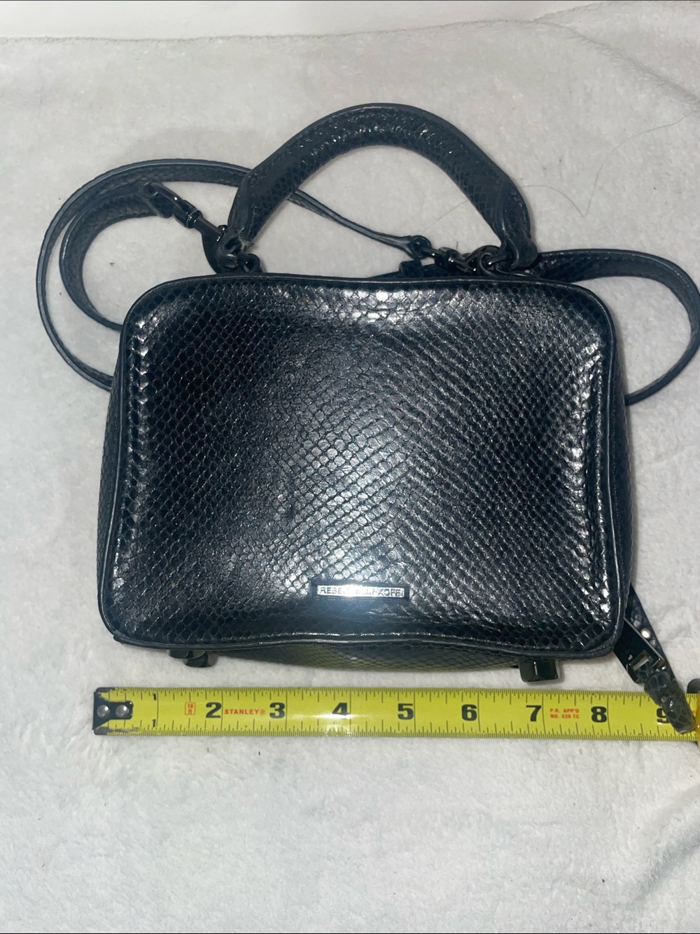 Rebecca Minkoff Black Textured Leather Crossbody Bag